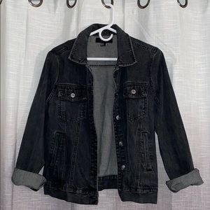 Fade black denim jacket